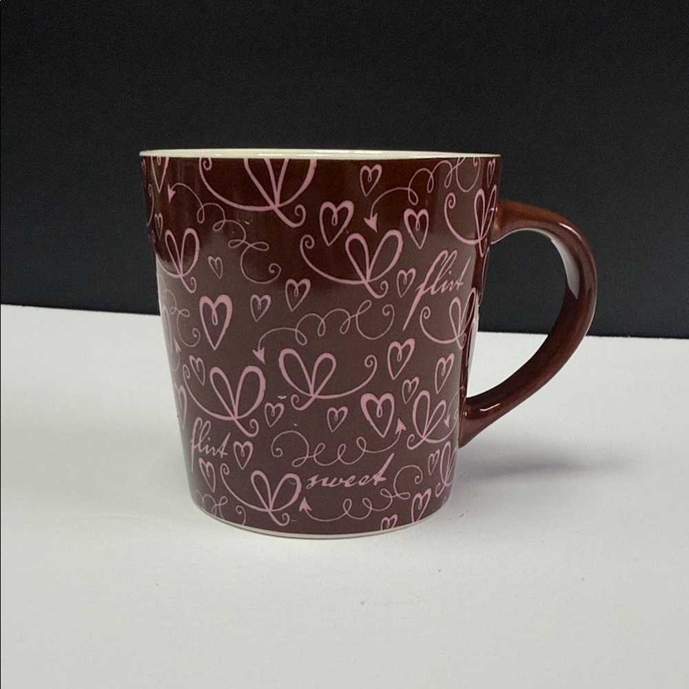 Starbucks Brown Mug with Pink‎ Accents